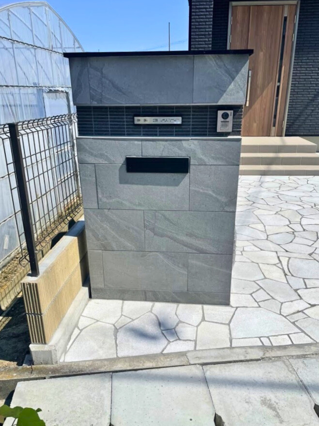 タイル貼り門柱・乱形アプローチ・ブロック・フェンス・駐車場etc...№89