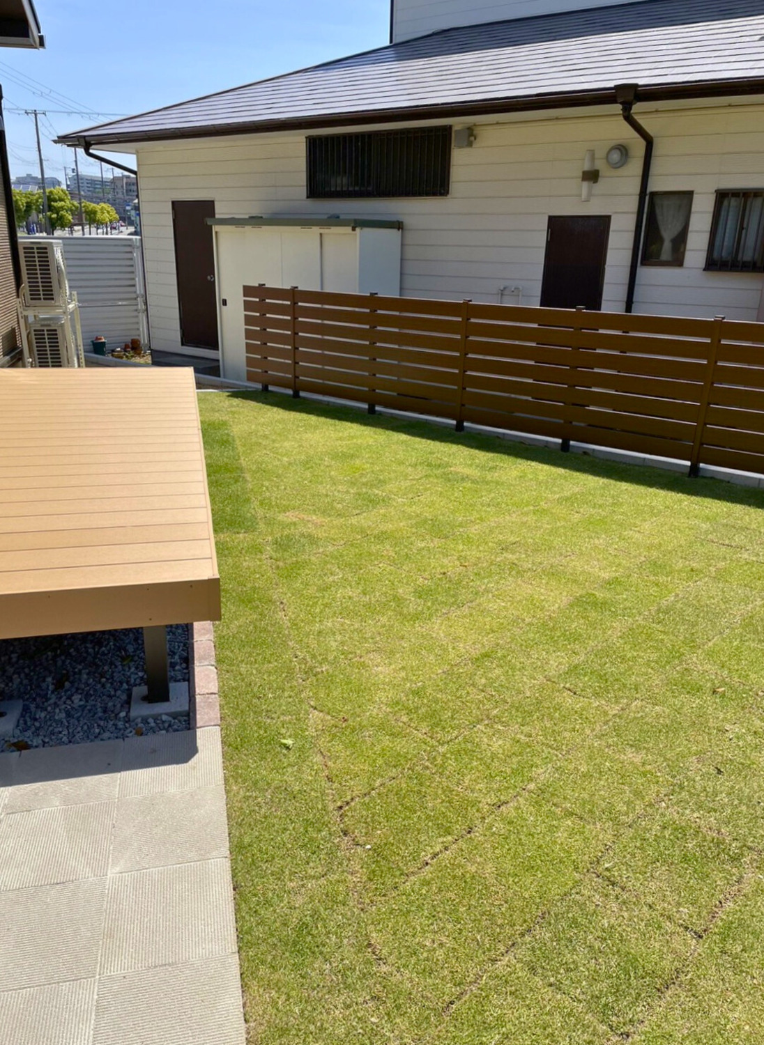 天然芝・目隠しフェンス・花壇...No.115