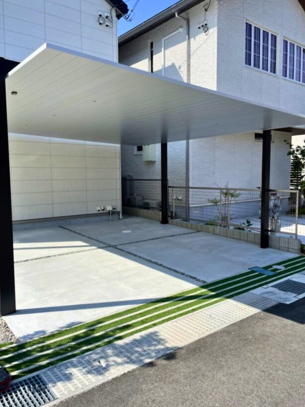 駐車場・カーポート・フェンス・境界線ブロックetc...№88