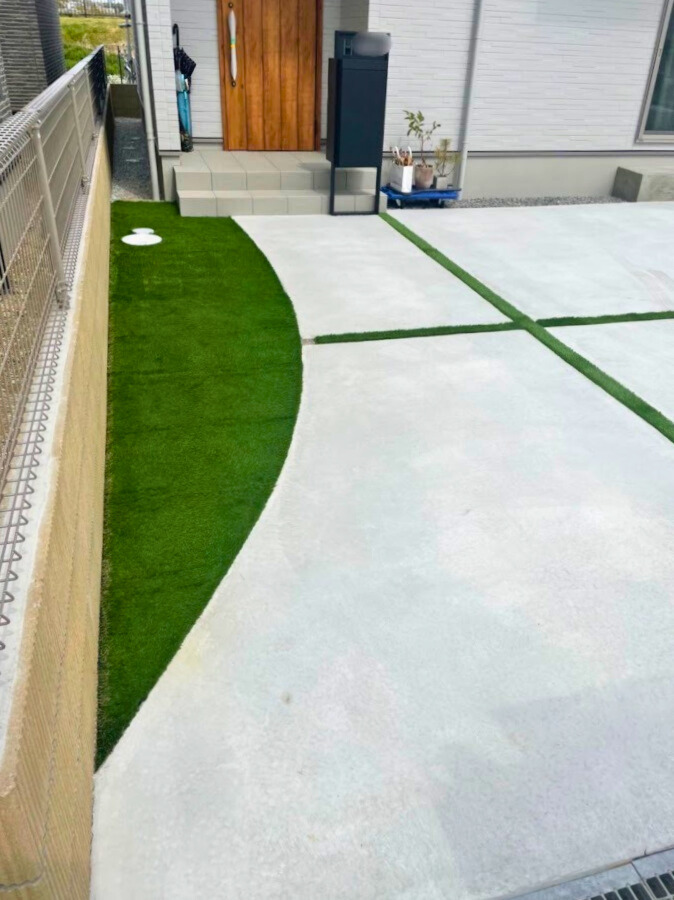 ウッドデッキ、駐車場、天然芝、スマート宅配ポストetc...№80